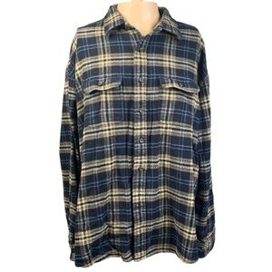 Timberland XXL Flannel Shirt Plaid Fall Pockets Workwear Outdoor Gorpcore Grunge